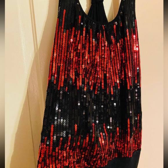 Fun Sparkly Sequin Racerback Tank Top - Picture 2 of 4